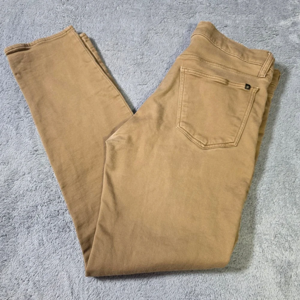 Banana Republic‎ Mens 34x34 Pants Tan Khaki Slim Straight Stretch Cotton Chino